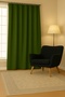 Luna Series Velvet Textured Pleatless Background Curtain - Grass Green - 3