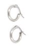 11mm Women's Hoop Steel Earrings Pair Italian Interlocking Mse22