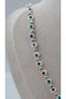 Gold Topcuk Evil Eye Bead Detailed Necklace - 3