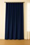 Luna Series Velvet Textured Pleatless Background Curtain - Navy Blue
