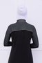 Turtleneck Neck Collar Oversleeve Gray - Lycra Stand Collar Women's Body Hijab Crop Bolero - 8
