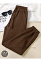 Unisex Brown Color 3 Thread Sweatpants with Fleece-Lined Elastic Cuffs and Pockets, Colorful, 100% Cotton