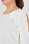 Women S Plain Floral Detailed Blouse - Stylish and Elegant Design - 3