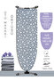 Elastic Heat Resistant Luxury Ironing Board Cover Cloth Case (STAR GRAY)