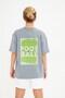 Believe Written Football Design Printed Smoked Children's T-Shirt