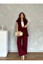 Off-Shoulder Oversize Padded Sleeveless Lined Women's Vest - 2