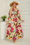 Ecru Print Drawstring Sleeve Dress - 26619 - 3