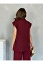 Off-Shoulder Oversize Padded Sleeveless Lined Women's Vest - 6