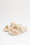 Cream Women's Trend Double Buckle Slippers - 2