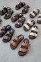 Gita Women's Buckle Detail Daily Comfort Leather Slippers Brown - 3