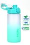 Water Flask Tritan Wide Mouth Water Bottle Gradient Sports Flask Waterer Bpa-Free 500ml Turquoise 0109 - 3