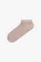 Gold Dotted 5 Pack Brown Booties Socks - 5