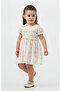 100% Cotton Muslin Girl's Dress with Floral Pattern and Lining - 5