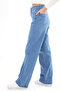 Wide Leg High Waist Jeans - 23664-Blue - 5
