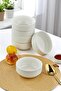 Set of 6 12 cm Porcelain Bowl - Soup, Appetizer, Souffle, Salad, Dessert, Breakfast Presentation Bowl