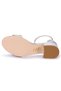 Girl's Silver Jewelled Heeled Sandals - 5