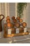 Set of 9 Wooden Ball Lid Glass Spice Rack with Bamboo Stand - 3