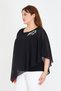 Comfortable Fit Chiffon Layered Blouse - Stone Embellished, Plus Size - 3