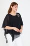 Comfortable Fit Chiffon Layered Blouse - Stone Embellished, Plus Size - 2