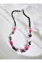Real Pearl Amethyst and Cat's Eye Natural Stone Necklace 47 cm - 5