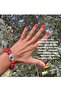 Red Basement Glass Beaded, Porcelain Eye Evil Eye Beaded Bracelet - 2