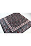 120X120 Ethnic Patterned Cotton Floral Scarf - Black Powder - 3