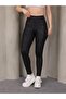 Women's Black High-Waisted Geometric Patterned Scuba Fabric Shaping Leggings – Sports & Daily Elegance - 2
