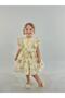 Bay Cream Floral Vintage Baby Girl Dress, Birthday Dress, Photo Shoot Dress, Suitable for 0-7 Years Old