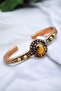 Copper Bracelet (Pure) Adjustable Tiger Eye Stone Antique Unique Design (Evil Eye) - 2