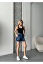Trend Tint Washed Distressed Effect Baggy Jean Denim Bermuda Roller Shorts - 4