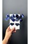 Navy Blue Heart Ribbon Bow 4-Piece Clip Buckle - 3
