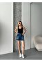 Trend Tint Washed Distressed Effect Baggy Jean Denim Bermuda Roller Shorts - 3