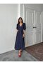 Polka Dot Button Midi Dress - 3