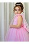 Pink Pearls Long Dress Vintage Baby Girl Dress,Birthday Dress,Photo Shoot Dress - 5