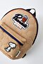 Snoopy Character Embroidered Colorful Backpack - 3