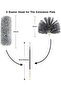Duster with Extra Long Extension Pole, Microfiber & Cobweb Double Replacement Heads - 4