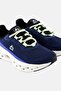 Men Brand Logo Lace Up Hiking Shoes, Navy - 3
