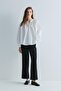 White Lena Balloon Sleeve Shirt - 7