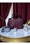 حقيبة كتف وحقيبة يد نسائية من الجلد من فيينا مكونة من 5 أقسام - مع حزام قابل للتعديل - 6