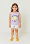 100% Cotton Sunset Printed Girl's Sleeveless T-Shirt