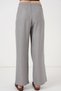 Women's Wide Leg Linen Trousers 6735 - Gray - 6