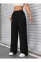 Women's Black Comfortable Fit Straight Leg Track Pants - 4