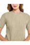 Textured Top with Round Neck and Short Sleeves - 5