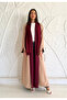 Women's Two Colour Reversible Abaya - Maroon And Cream - 4