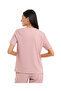 Textured Knit Top with Crew Neck and Short Sleeves - 3