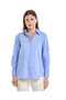 Solid Shirt with Classic Collar and Long Sleeves