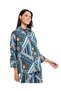 Patterned Shirt with Classic Collar and 3/4 Sleeves - 2