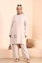 Women's Hijab Suit Large Size 2 Piece Set Hijab Combination Stone - 5