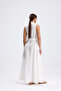 Leona 100% Linen Front Button Belted Long Dress - 6