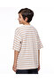 Striped T-Shirt with Crew Neck and Short Sleeves - 4